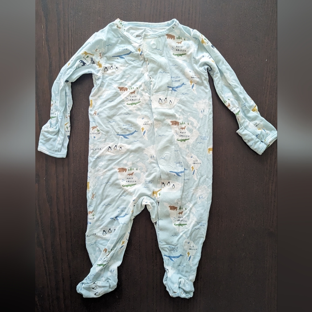 Magnetic Me Footed Sleeper Pajama (0-3 mo) in Sea the World